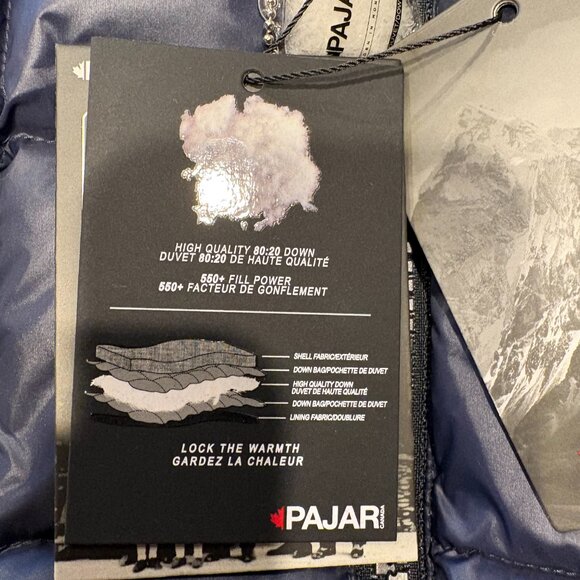 BRAND NEW WITH TAGS Pajar Womens Ares Faux Fur Trim Graphite Large Puffer Jacket - Picture 8 of 9